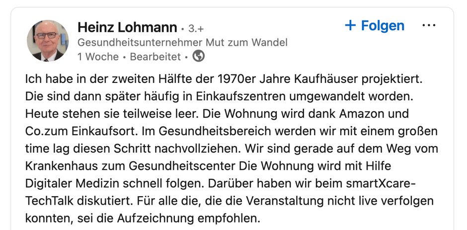 LinkedIn Heinz Lohmann